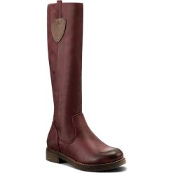 Buty zimowe damskie: Oficerki CLARA BARSON – WS16368-1 Bordowy