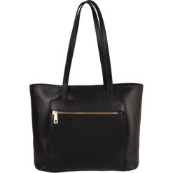 Torebki klasyczne damskie: Skórzana torebka w kolorze czarnym – 36 x 29 x 15 cm