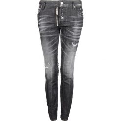 Dsquared2 Jeansy "Runway Straight". Czarne jeansy damskie Dsquared2. Za 1499,00 zł.