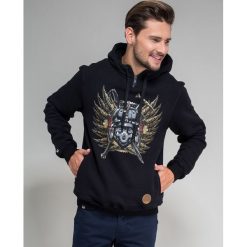 Bejsbolówki męskie: Surge Polonia Bluza męska Husarz Szyszak czarna r. XL