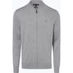 Tommy Hilfiger - Kardigan męski z dodatkiem jedwabiu, szary. Szare kardigany męskie marki TOMMY HILFIGER, xxl, bez wzorów. Za 579,95 zł.