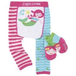 Zoocchini Legginsy i Skarpetki Syrena 12-1. Szare spodnie niemowlęce marki Zoocchini. Za 61,09 zł.
