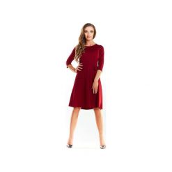 Sukienka mini N018 bordo. Czerwone sukienki damskie Awama, xl, bez wzorów, z poliesteru, bez kołnierzyka, bez rękawów, mini. Za 139,00 zł.