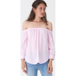 Bluzka off shoulder - Różowy. Różowe bluzki damskie House, s, bez wzorów, bez kołnierzyka, bez rękawów. Za 59,99 zł.
