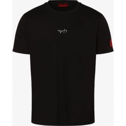 HUGO - T-shirt męski – Durned201, czarny. Czarne t-shirty męskie HUGO, m, z haftami, bez kołnierzyka. Za 244,95 zł.