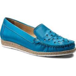 Mokasyny SERGIO BARDI - Enemonzo SS127303418AG 113. Niebieskie mokasyny damskie Sergio Bardi, na co dzień, bez wzorów, ze skóry, bez obcasa, na płaskiej podeszwie, bez zapięcia. W wyprzedaży za 179,00 zł.