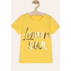 Name it - T-shirt dziecięcy 116-152 cm. Białe bluzki dziewczęce Name it, z aplikacjami, z bawełny, z okrągłym kołnierzem, z krótkim rękawem, krótkie, bez kaptura. Za 89,90 zł.
