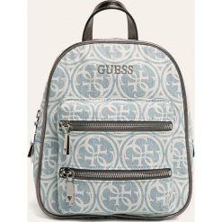Guess Jeans - Plecak. Niebieskie plecaki damskie Guess Jeans, z aplikacjami, z bawełny. Za 599,90 zł.