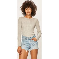 Calvin Klein Jeans - Sweter. Szare swetry damskie Calvin Klein Jeans, s, bez wzorów, z bawełny, bez rękawów, bez kaptura. W wyprzedaży za 219,90 zł.