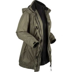 Płaszcz outdoorowy funkcyjny 3 w 1 bonprix ciemnooliwkowo-czarny. Zielone płaszcze damskie bonprix, s, z polaru. Za 299,99 zł.
