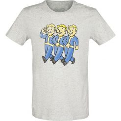 Fallout 76 - Three Vault Boys T-Shirt biały. Białe t-shirty męskie marki Fallout, l, z nadrukiem, z okrągłym kołnierzem. Za 79,90 zł.