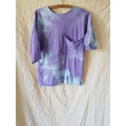 Bluzki, topy, tuniki: T-shirt farbowany wrzos