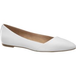 Baleriny damskie 5th Avenue białe. Białe baleriny damskie marki 5th Avenue, bez wzorów, ze skóry, bez obcasa, na obcasie. Za 139,90 zł.