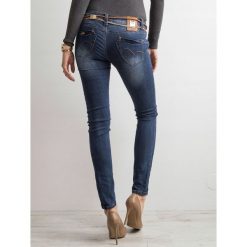 Spodnie damskie jeansy jeans biodrÓwki granatowe l. Jeansy damskie Merg Selection, m. Za 69,00 zł.