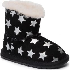 Buty EMU AUSTRALIA - Toddle Starry Night B11857 Black. Czarne kozaki dziewczęce EMU Australia, bez wzorów, z wełny, bez obcasa. W wyprzedaży za 169,00 zł.