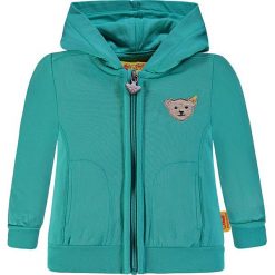 Bluza w kolorze zielonym. Zielone bluzy chłopięce rozpinane marki Steiff, z aplikacjami. W wyprzedaży za 107,95 zł.