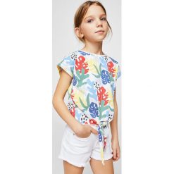 Mango Kids - Top dziecięcy Bigh 110-164 cm. Szare topy damskie marki Mango Kids, z bawełny, z okrągłym kołnierzem. Za 35,90 zł.