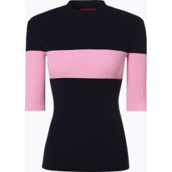 HUGO - Sweter damski – Shelin, niebieski. Niebieskie swetry damskie marki HUGO, s, bez wzorów, prążkowane, z krótkim rękawem, krótkie, bez kaptura. Za 499,95 zł.