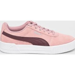 Puma - Buty Carina. Różowe buty sportowe damskie Puma, bez wzorów, ze skóry, sportowe. W wyprzedaży za 219,90 zł.