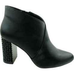 Botki damskie Sergio Leone BT499,Kolor czarny. Czarne botki damskie Sergio Leone, na zimę, bez obcasa, bez zapięcia. Za 120,00 zł.