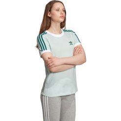 Adidas Originals 3-Stripes Koszulka Zielony. Zielone topy damskie adidas Originals, s, bez wzorów, z bawełny, bez kołnierzyka. Za 128,95 zł.