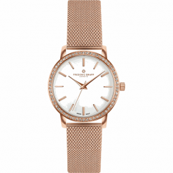 Frederic Graff Chomo Lonzo Rose Gold Fine Mesh FCC-3218. Czerwone zegarki damskie Frederic Graff, złote. W wyprzedaży za 233,00 zł.