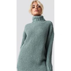 NA-KD Trend Gruby sweter oversize - Green. Zielone golfy damskie NA-KD Trend, z dzianiny. Za 161,95 zł.