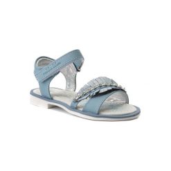 NELLI BLU CS17087-8. Niebieskie sandały dziewczęce Nelli Blu, ze skóry ekologicznej, bez zapięcia. Za 59,99 zł.