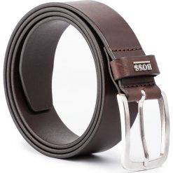 Pasek Męski BOSS - Jor 50424636 202. Pomarańczowe paski męskie Boss, w paski, ze skóry. Za 349,00 zł.
