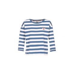 Bluzy Tommy Jeans THDW BN STRIPE HKNIT L/S. Niebieskie bluzy damskie Tommy Jeans, s, bez wzorów, z jeansu, bez rękawów, bez kaptura. Za 244,30 zł.