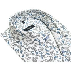 Biała koszula w paisley Mmer A041. Białe koszule męskie m, paisley, z elastanu, eleganckie. Za 148,50 zł.