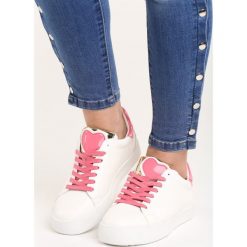 Buty sportowe damskie: Biało-Fuksjowe Buty Sportowe You’ll Love It