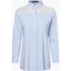 Taifun - Bluzka damska, niebieski. Niebieskie bluzki damskie Taifun, w koronkowe wzory, z koronki, klasyczne, z klasycznym kołnierzykiem, bez rękawów. Za 329,95 zł.