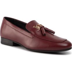 Półbuty JOOP! - Filippa 4140004586 Dark Red 302. Czerwone półbuty damskie JOOP!, bez wzorów, ze skóry, bez obcasa, na obcasie, bez zapięcia. W wyprzedaży za 379,00 zł.