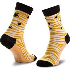 Skarpety Wysokie Damskie HAPPY SOCKS - SFEM01-9000 Kolorowy Żółty. Żółte skarpetki damskie Happy Socks, bez wzorów, z elastanu. Za 39,90 zł.