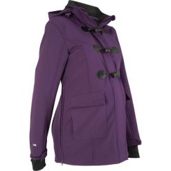 Kurtka ciążowa budrysówka softshell bonprix ciemny lila. Fioletowe kurtki damskie bonprix, s, bez wzorów, z materiału, moda ciążowa, bez kaptura. Za 109,99 zł.