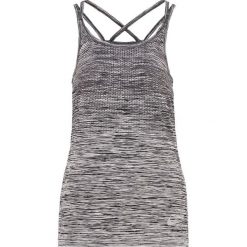 Nike Performance DRIFIT KNIT Koszulka sportowa black/heather/silver. Czarne topy sportowe damskie marki Nike Performance, xl, z materiału. W wyprzedaży za 167,30 zł.