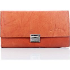 Portfel Kelnerski Bag Street 100 % skóra naturalna. Pomarańczowe portfele damskie marki Bag Street, bez wzorów, ze skóry. Za 79,90 zł.