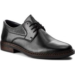 Półbuty RIEKER - 17628-00 Schwarz. Czarne buty wizytowe męskie Rieker, ze skóry ekologicznej. Za 279,00 zł.
