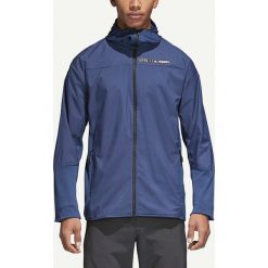 Adidas Performance Skyclimb Kurtka Niebieski. Niebieskie płaszcze męskie adidas Performance, na wiosnę, bez wzorów, z poliesteru, bez kaptura. Za 464,95 zł.