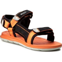 Sandały ECCO - Intrinsic Lite 70113250567 Black/Orange Neon. Pomarańczowe sandały dziewczęce ecco, z tworzywa sztucznego, bez zapięcia. W wyprzedaży za 159,00 zł.