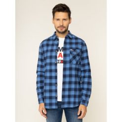 Koszula Tommy Jeans Tjm Flannel Check Shirt DM0DM06936. Niebieskie koszule męskie Tommy Jeans, m, bez wzorów, z bawełny, casualowe, bez kołnierzyka, bez rękawów. W wyprzedaży za 199,00 zł.