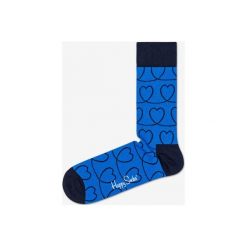 Happy Socks Loveline Skarpetki Niebieski. Niebieskie skarpetki męskie Happy Socks, bez wzorów, z elastanu. Za 51,95 zł.