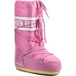 Śniegowce MOON BOOT - Nylon 14004400063 Rosa D. Różowe kozaki damskie Moon Boot, na zimę, ze skóry ekologicznej, bez obcasa, na sznurówki. Za 419,00 zł.