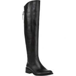 Muszkieterki BALDACCINI - 368500-0 Black. Czarne buty zimowe damskie Baldaccini, ze skóry, na obcasie. W wyprzedaży za 289,00 zł.