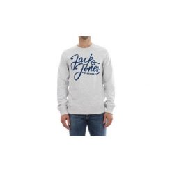 Bluzy Jack Jones 12131656 SCRIPT SWEAT. Szare bluzy męskie Jack & Jones, s, bez wzorów, bez kołnierzyka, bez rękawów, bez kaptura. Za 107,55 zł.