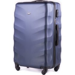 Duża walizka podróżna na kółkach SOLIER STL402 L ABS granatowa - L \ granatowy. Niebieskie walizki Solier, bez wzorów, z gumy. Za 159,00 zł.