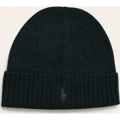 Polo Ralph Lauren - Czapka. Niebieskie czapki męskie Polo Ralph Lauren, na zimę, bez wzorów, z wełny. Za 219,90 zł.