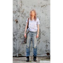 T-shirty damskie: T-shirt farbowany szary