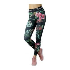 Spodnie dresowe damskie: GymHero Spodnie damskie Leggins Jungle zielone r. XS